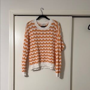 Orange and White Sweater